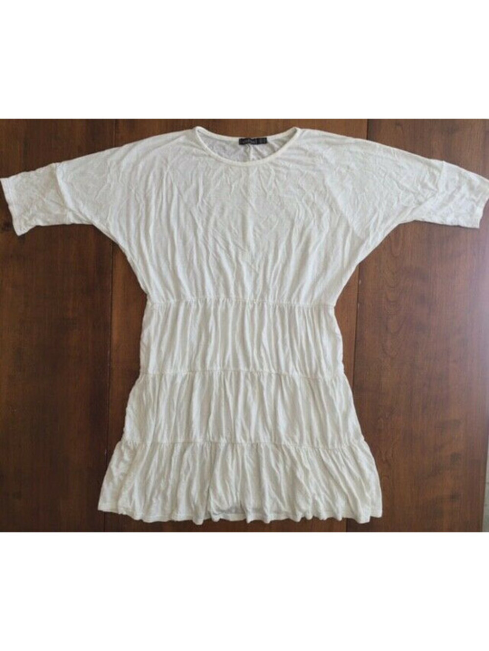 Womens BOOHOO CASUAL DRESS Tiered WHITE SIZE US 10